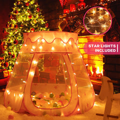GeerWest pop-up princess play tent unfolds for easy setup