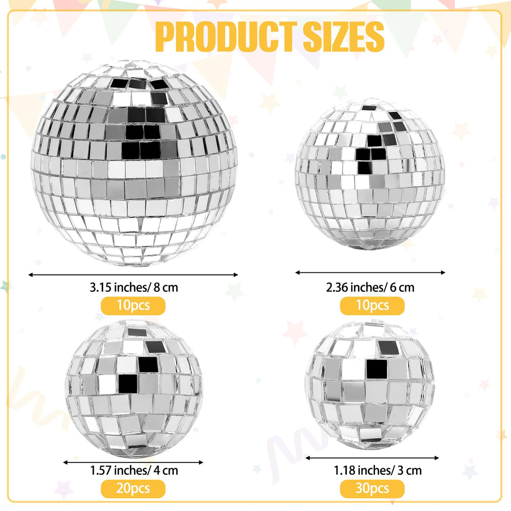 Geetery disco ball topper 1-57inch captures glittery vibes for desserts and party tables.