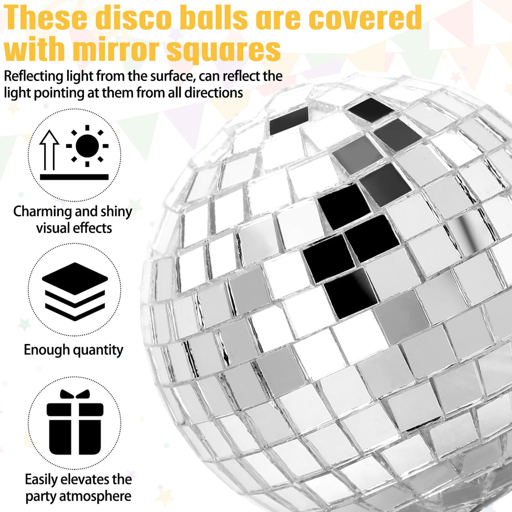 Geetery disco ball topper 2-36inch highlights reflective surfaces at weddings.