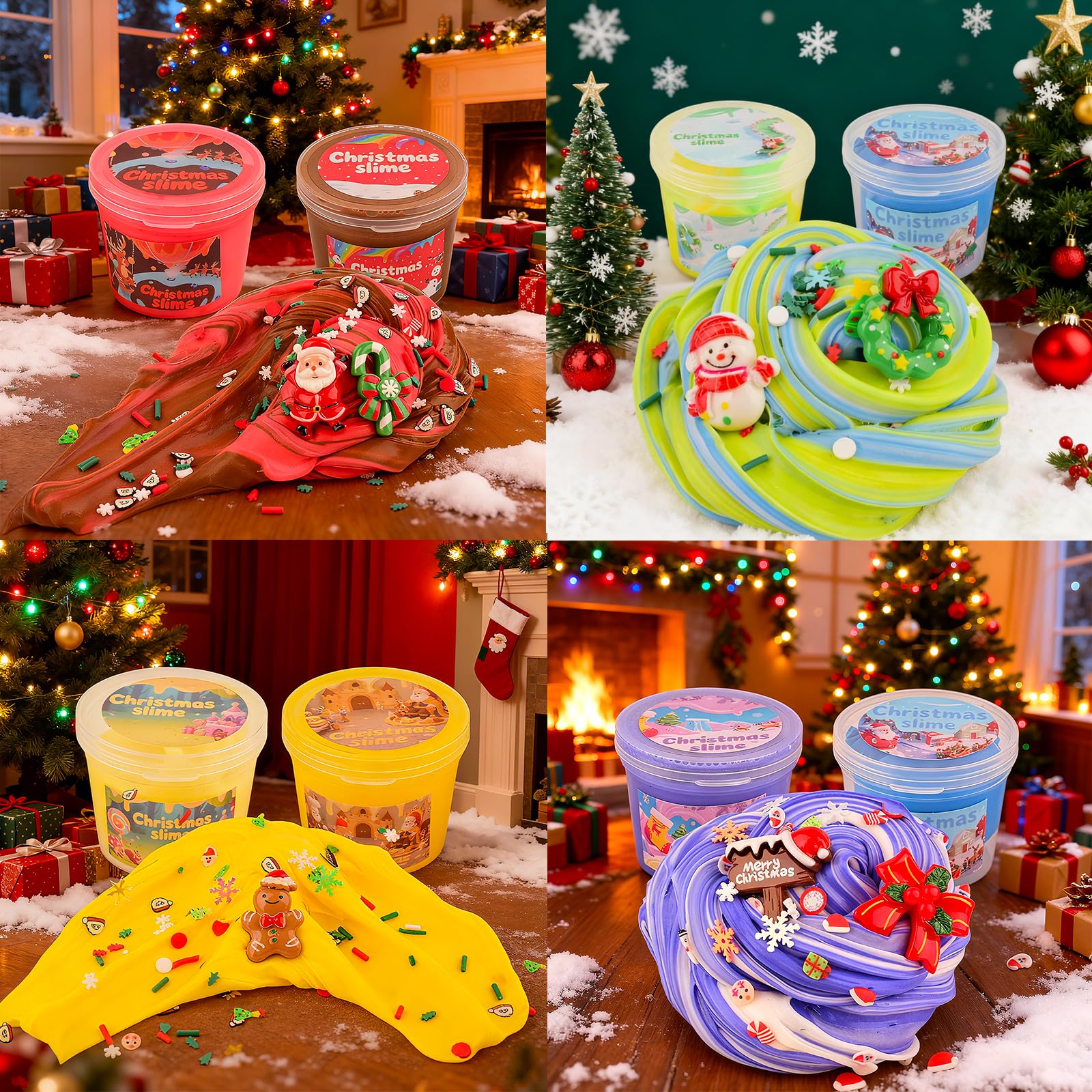 GEILEADER Christmas crumbs accessories pack adds texture and variety to slime