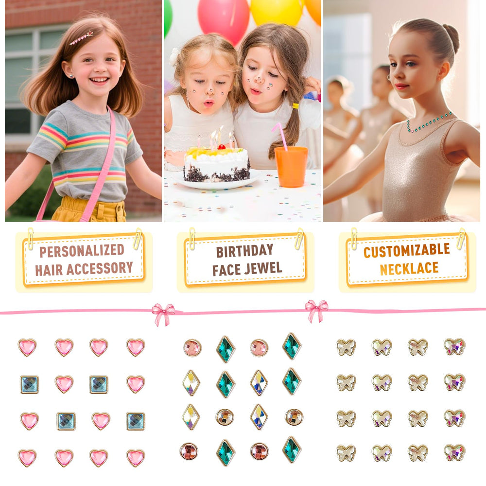 Geili Great gold gem sticker adds festive flair to party looks.