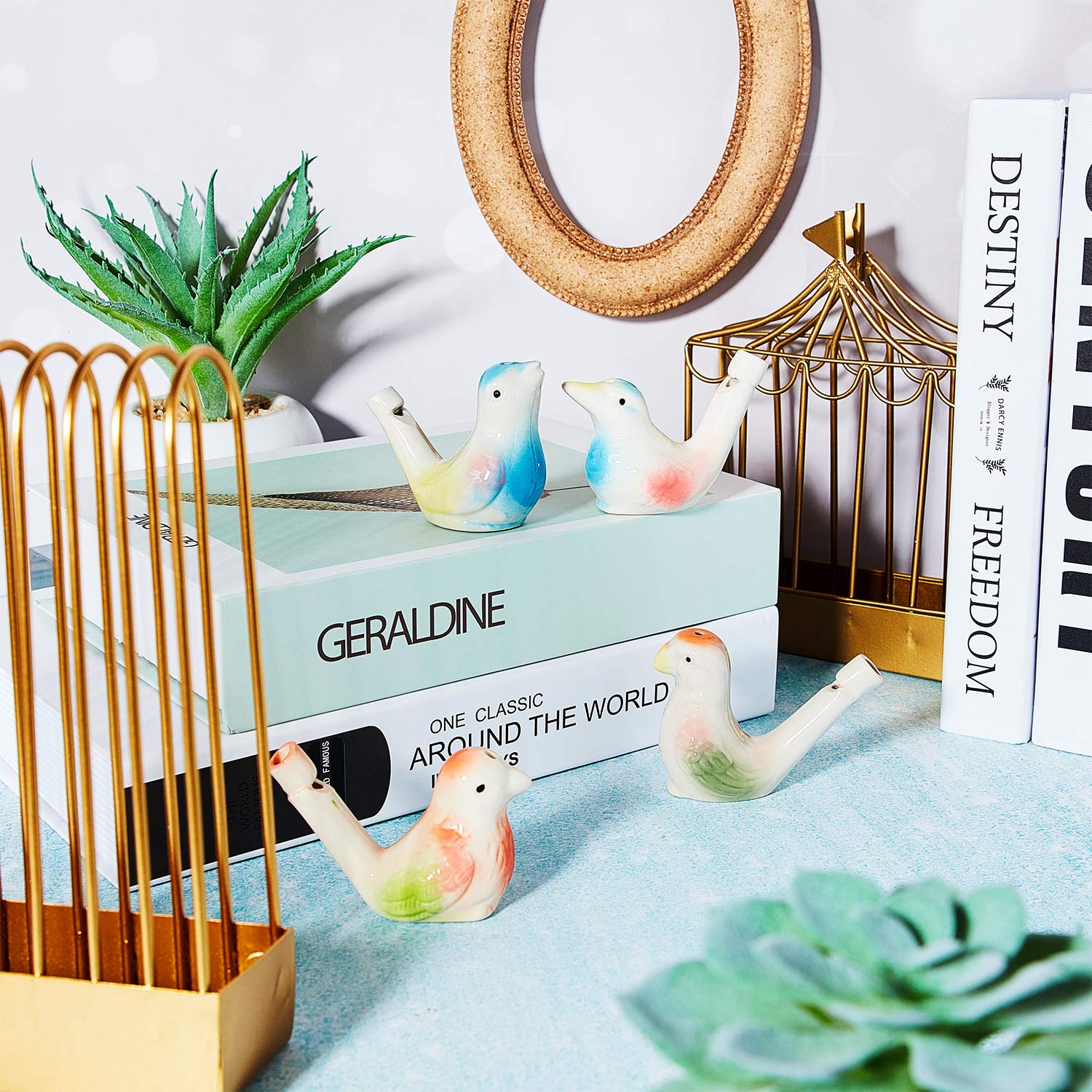 Gejoy 18-design ceramic bird whistles collection for collectibles and party favors.