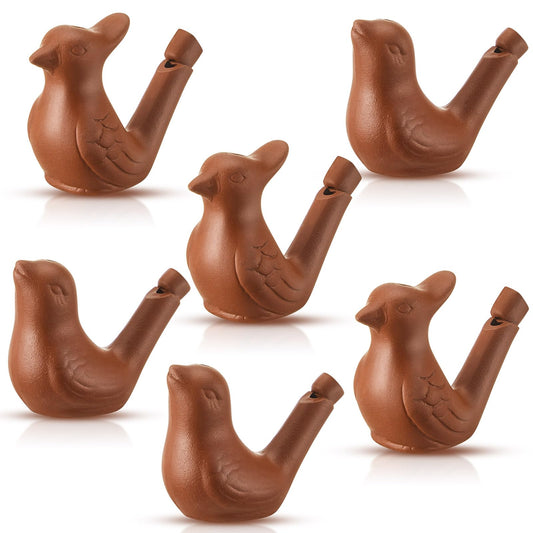 Gejoy bird water whistle in purple pottery shape A adds playful sound to gatherings.