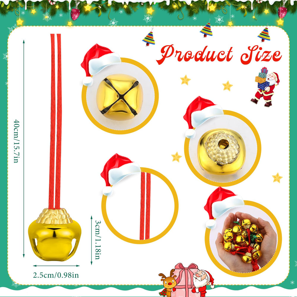 Gejoy Christmas bell necklace green rope enhances holiday style