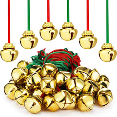 Gejoy Christmas bell necklace red rope for festive outfits and gifting