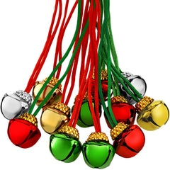Gejoy Christmas bell necklaces multi-color set in packaging, ideal for gifting