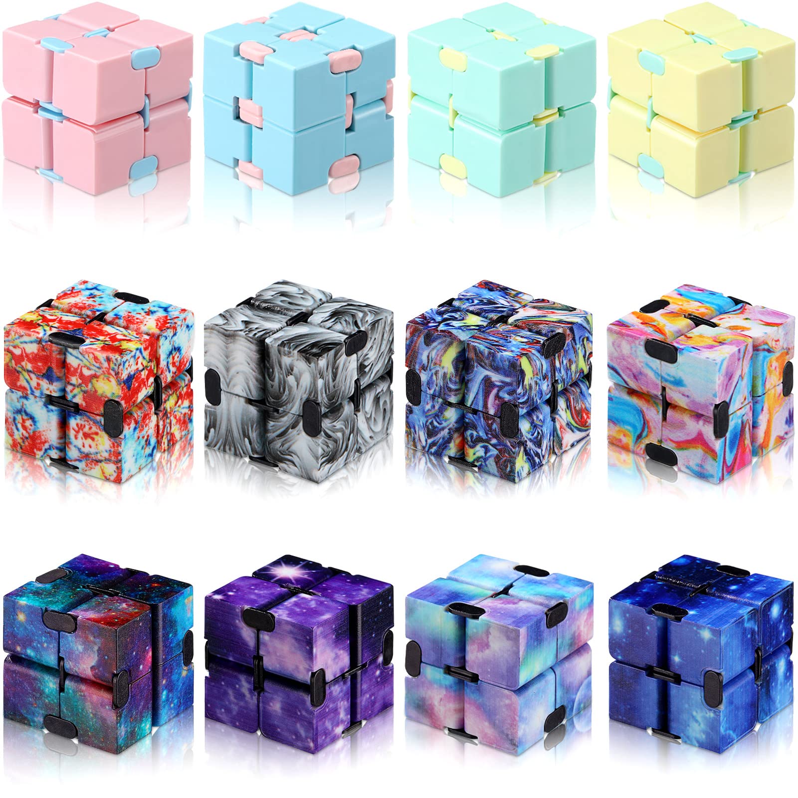 Gejoy infinity cube assembly, portable desk toy for focus and creativity