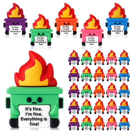 Gejoy mini dumpster toy on desk, perfect for light desk decor and motivation.