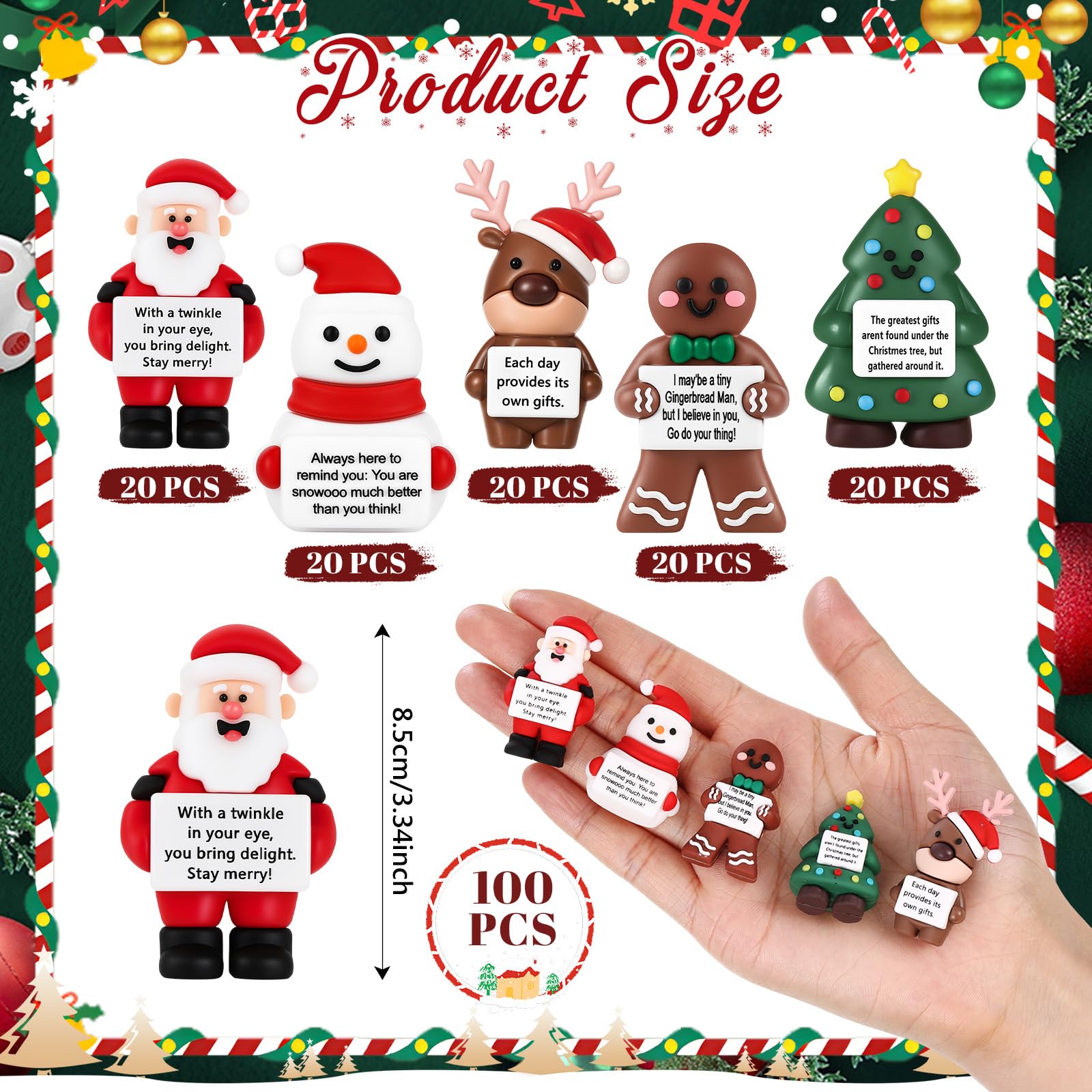 Gejoy Santa Claus figure with uplifting message for gifting