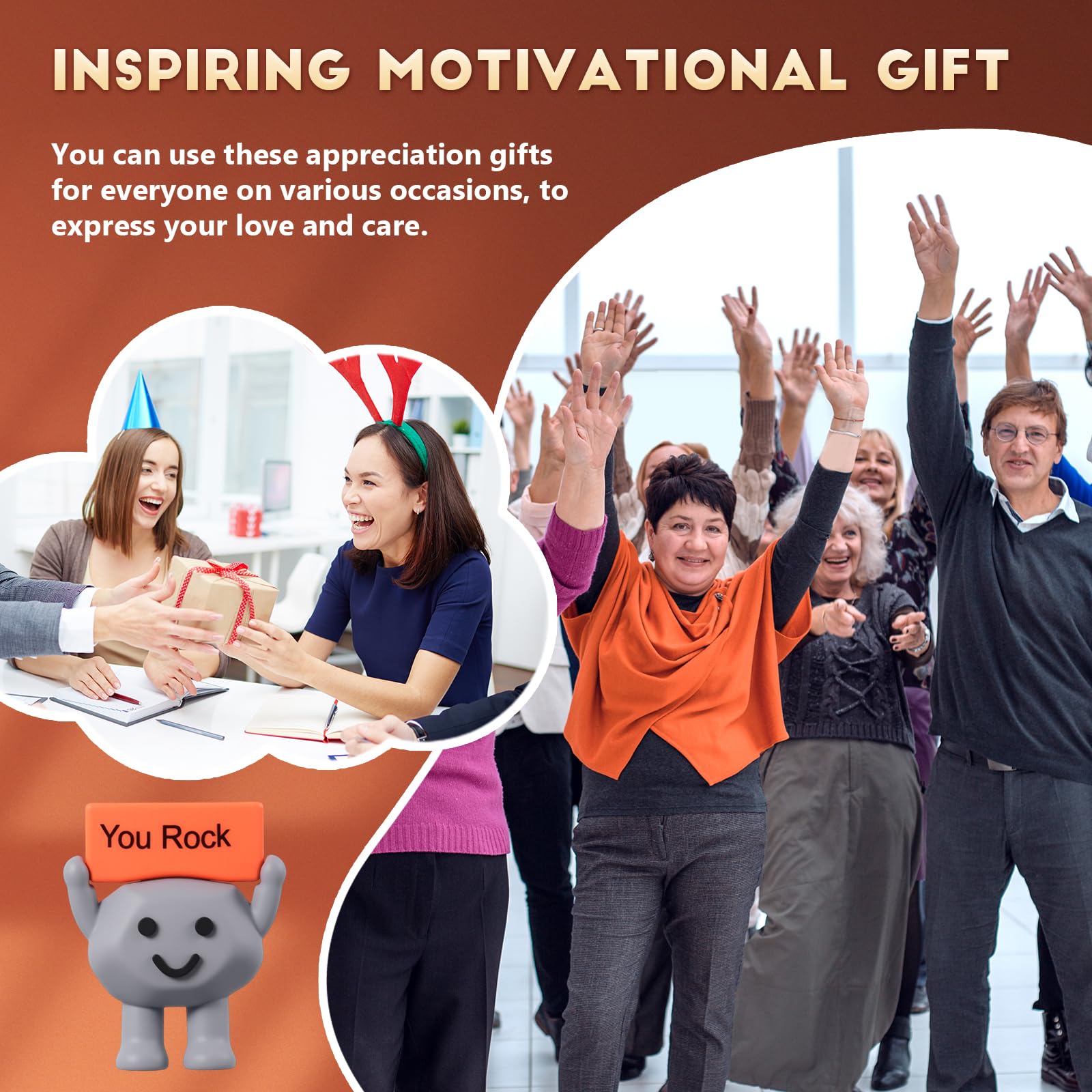 Gejoy You Rock stone makes a playful gift for colleagues at work.