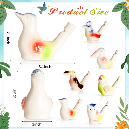 Gejoy porcelain bird call warbler holographic finish for clear chirps during bath time