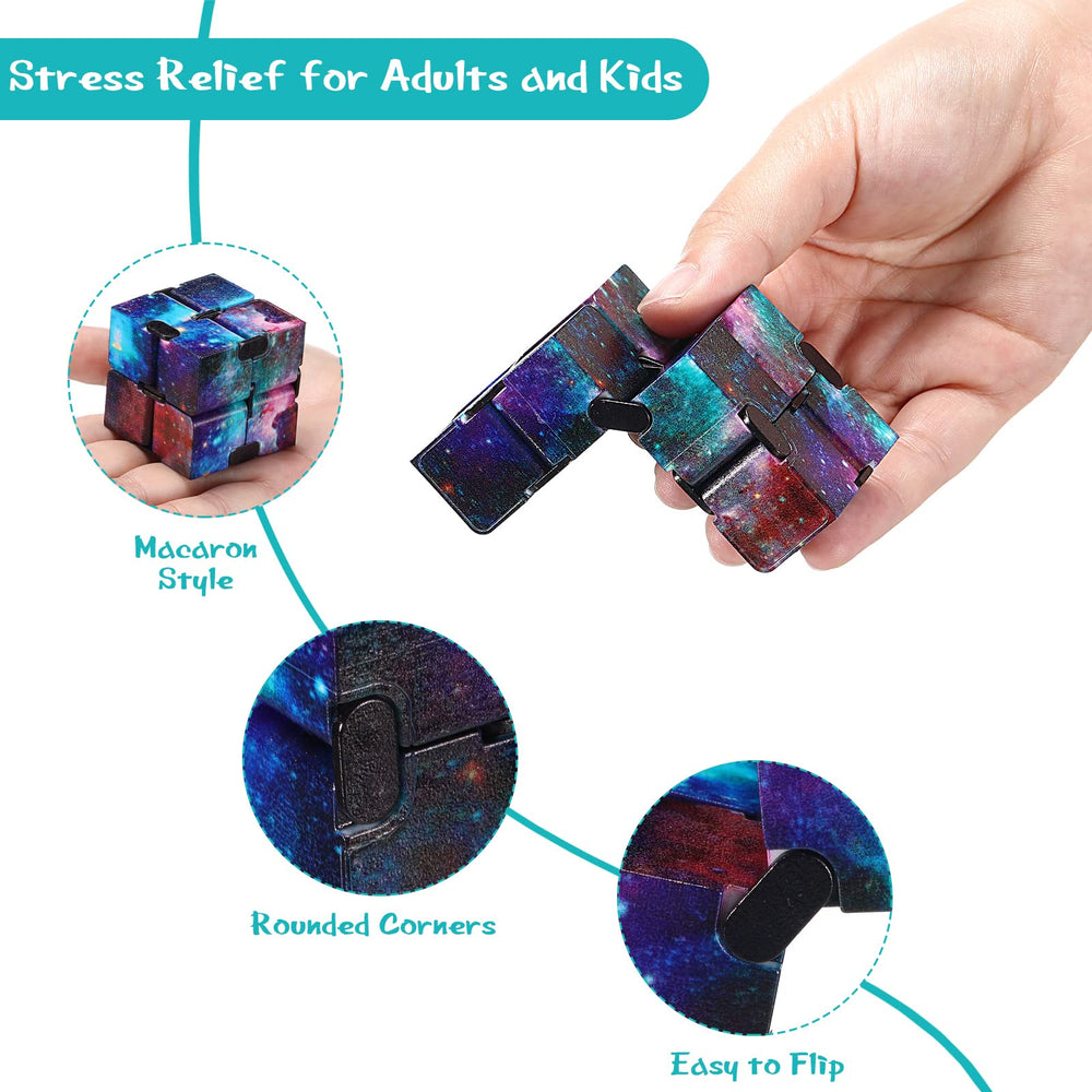 Gejoy stress relief fidget cubes, soothing hand exercise for concentration