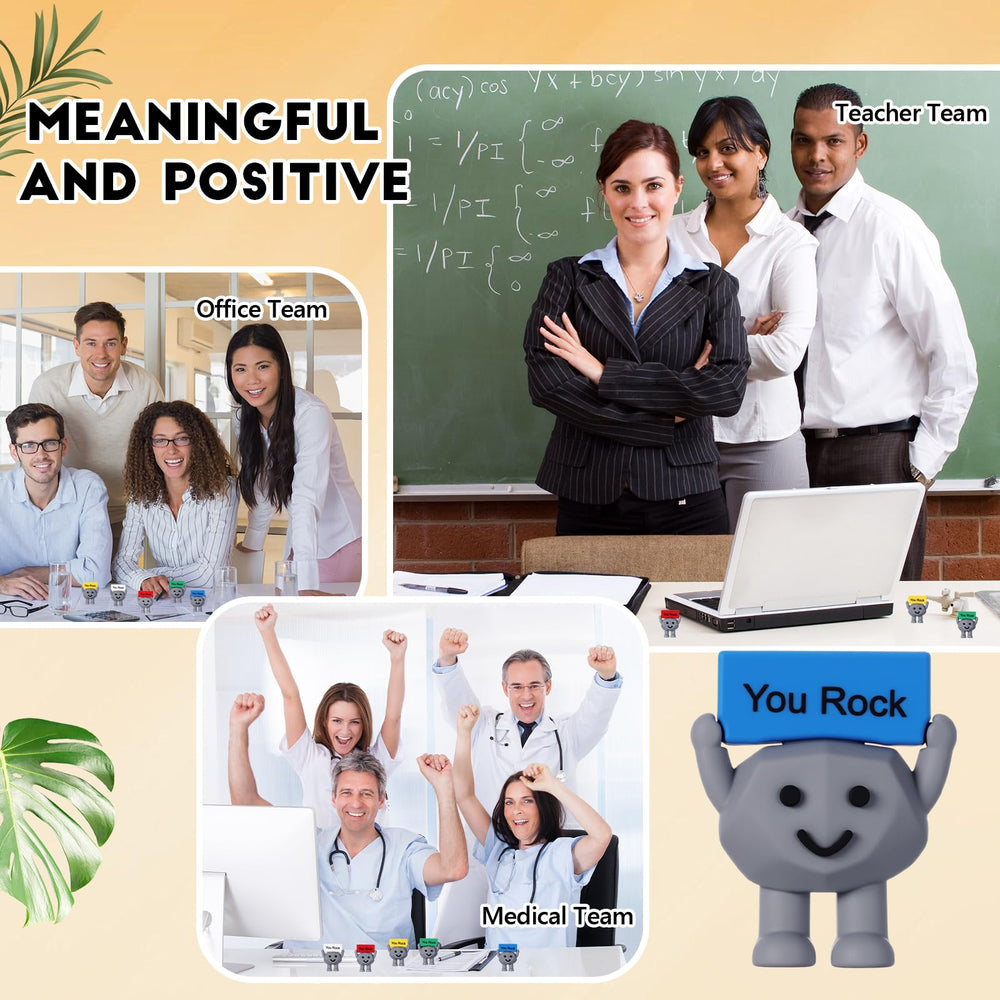 Gejoy You Rock desk display shows a cheerful motivational accent on a compact form