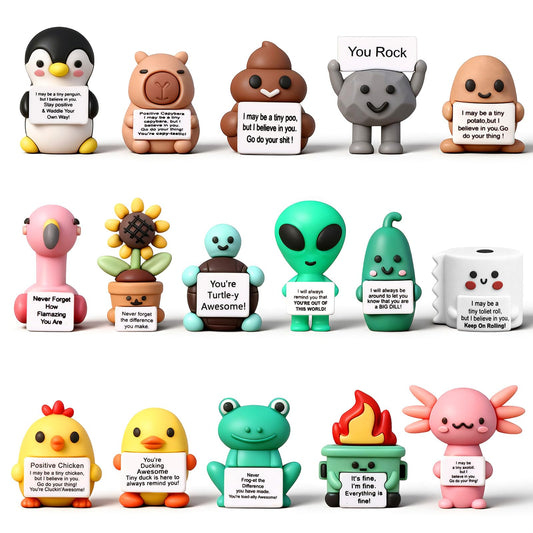 Gejoy You Rock figure on colorful desk for workspace motivation.