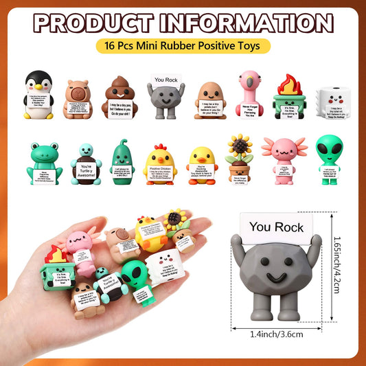 Gejoy You Rock mini figure with positive phrase for office inspiration.