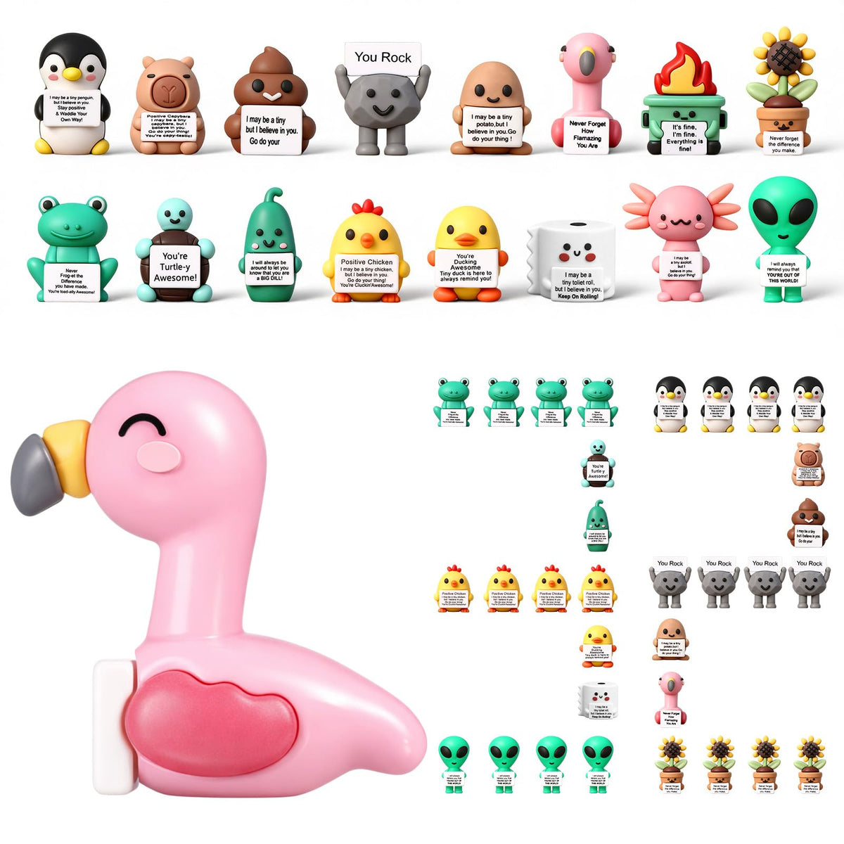 Gejoy You Rock mini figures for desk decor boost motivation at work