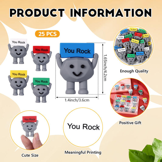 Gejoy You Rock stone-look close-up highlights compact size and tactile, non-fading rubber surface