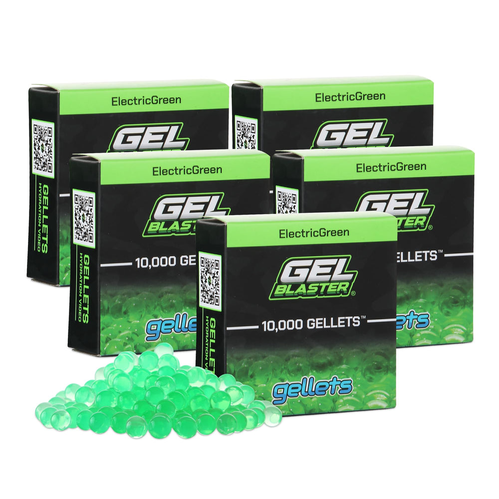 Gel Blaster Gellets green beads burst on impact with minimal residue.