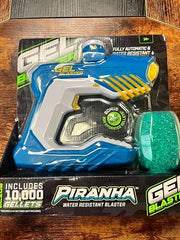 Gel Blaster Piranha automatic-fire action delivers rapid gellet bursts.