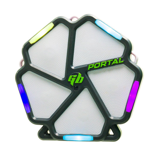 Gel Blaster Portal smart target with LED panels for interactive multiplayer games and scoring.