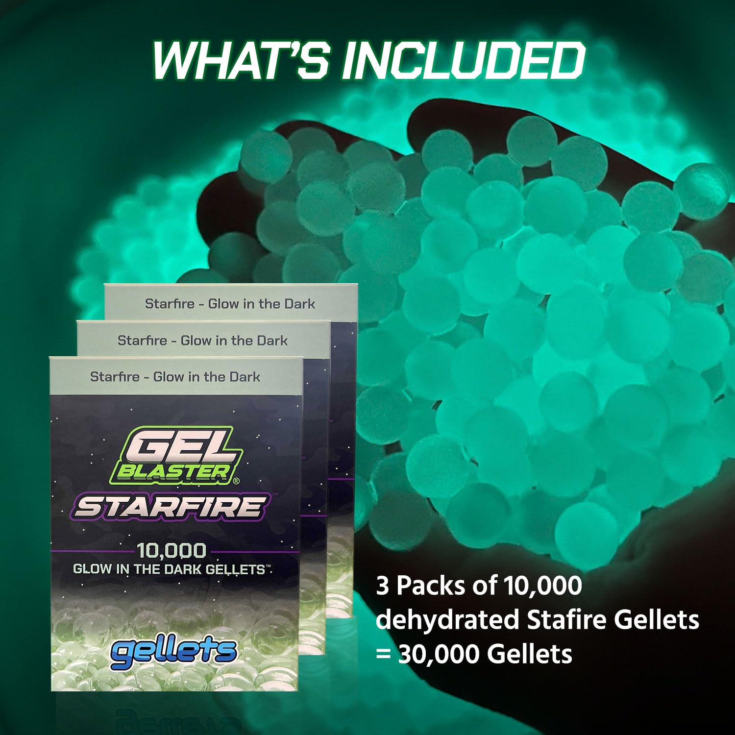 Glow-in-the-dark visuals with Starfire Gellets boost team engagement.