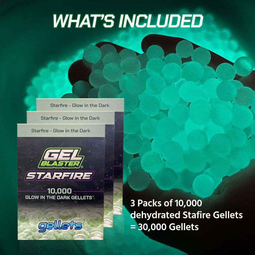 Glow-in-the-dark visuals with Starfire Gellets boost team engagement.
