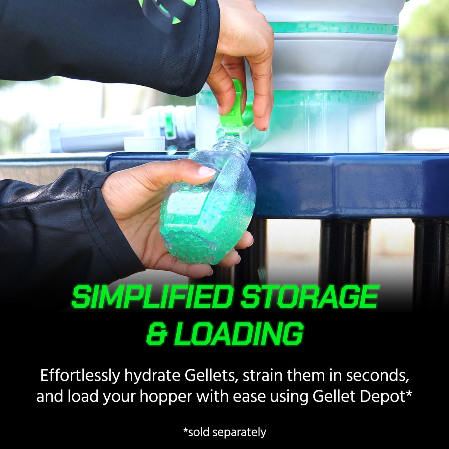 Night-ready Starfire Gellets for compatible gel blasters.
