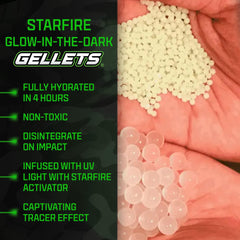 Starfire XL 1000-gellet hopper delivers long-lasting ammo for continuous battles.