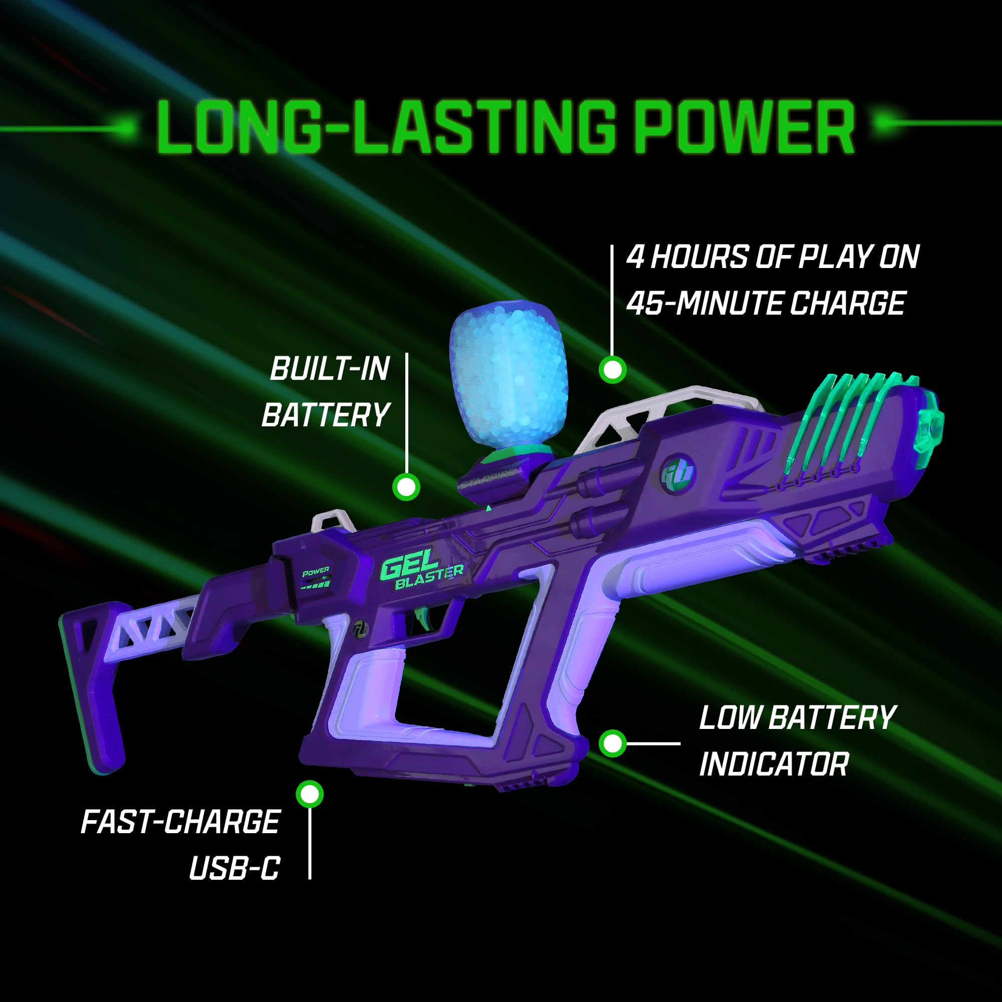 Glow gellets pack from Starfire XL for luminous nighttime target practice.