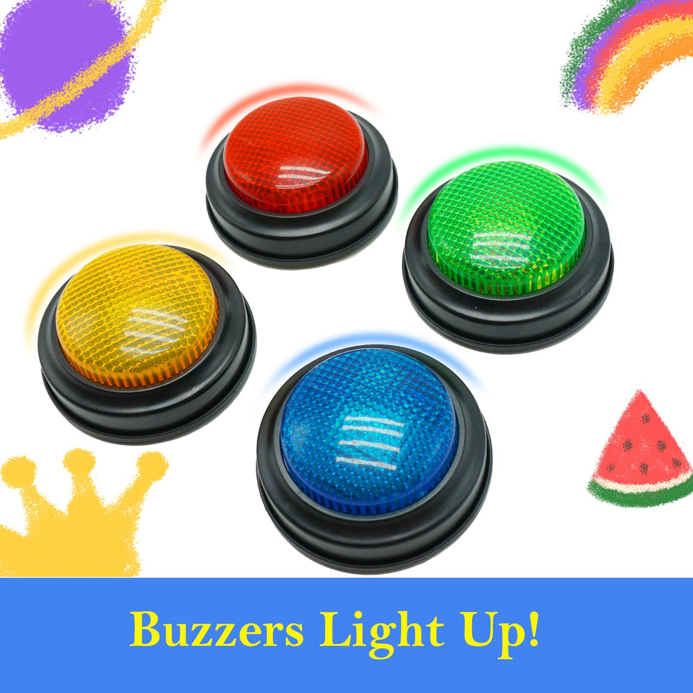 Gelabur yellow buzzer with distinct sound for classroom engagement.
