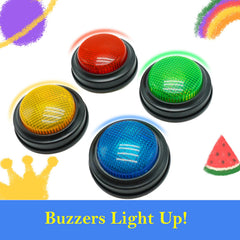 Gelabur yellow buzzer with distinct sound for classroom engagement.