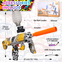 GELGLOCK Electric Blaster side view in camo showing compact design
