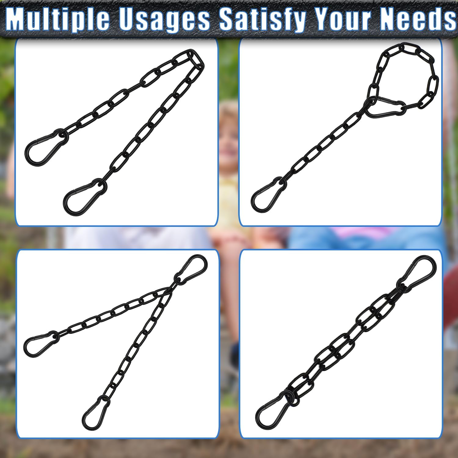 Gelury easy-installation hanging kit enables quick setup for chairs and swings.