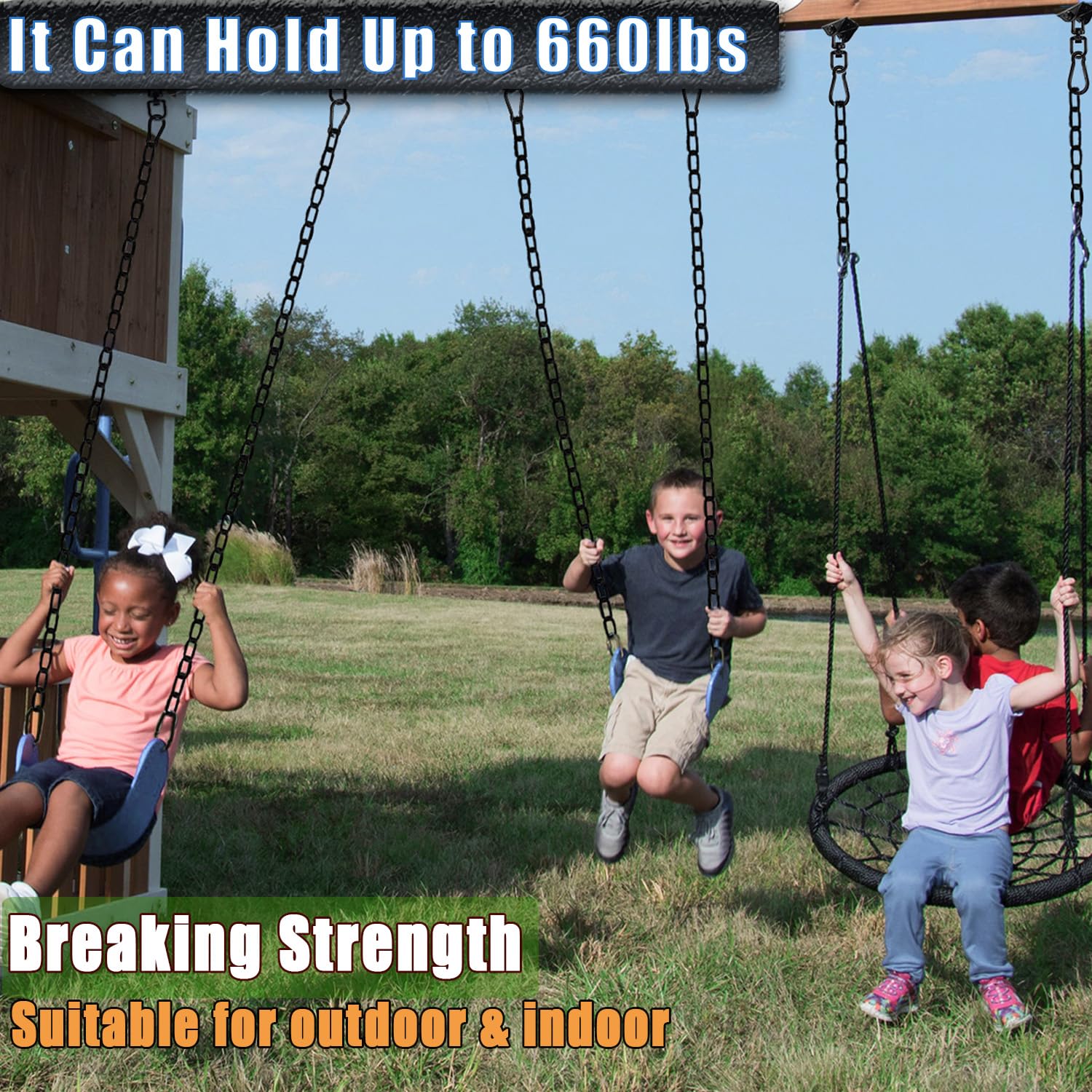 Gelury heavy-duty hammock chain demonstrates durable, rust-resistant construction.
