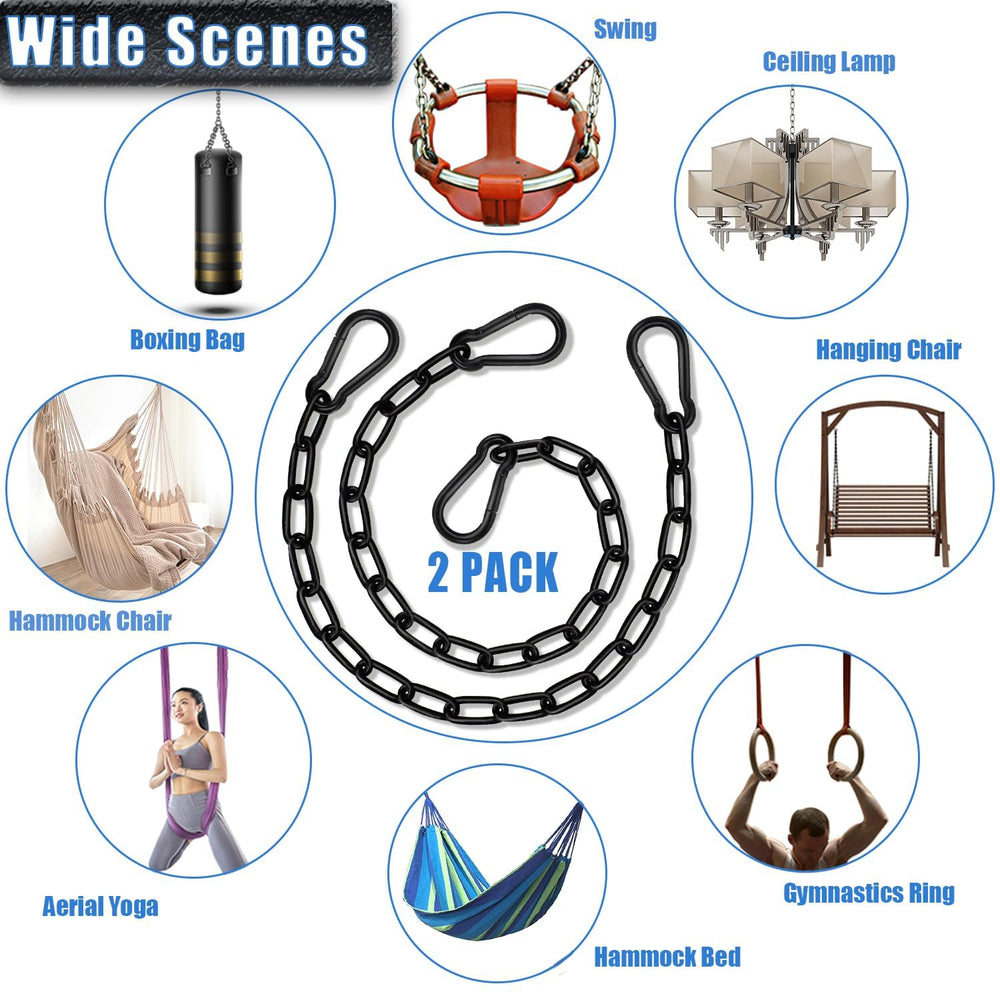 Gelury black hanging kit suitable for porches, patios, and gyms both indoors and outdoors.