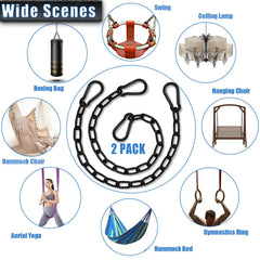 Gelury black hanging kit suitable for porches, patios, and gyms both indoors and outdoors.