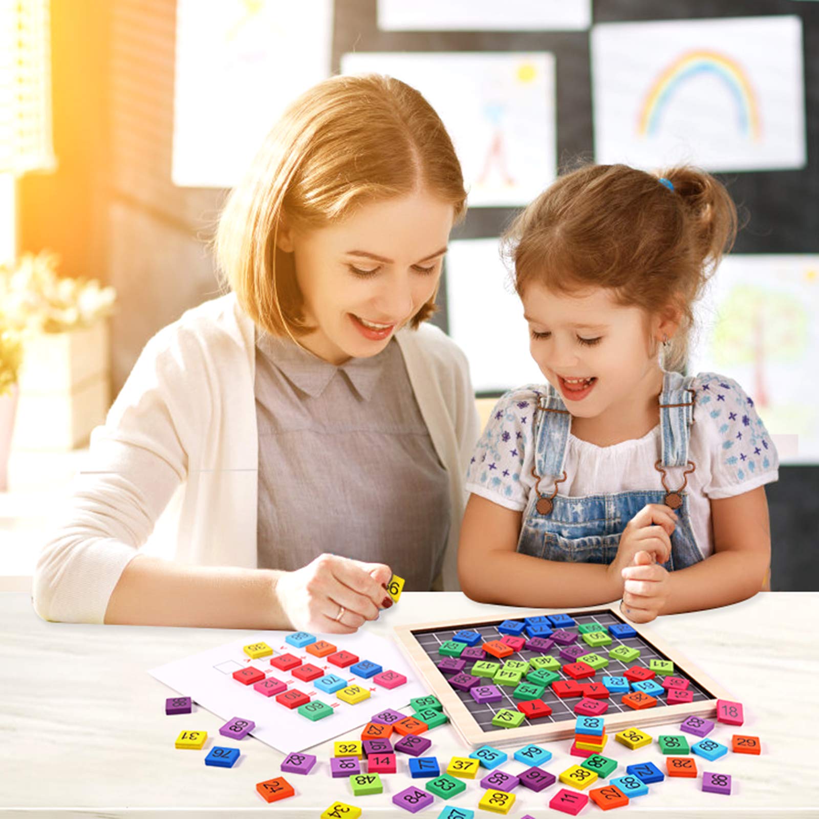 GEMEM compact storage bag helps keep the math board organized.