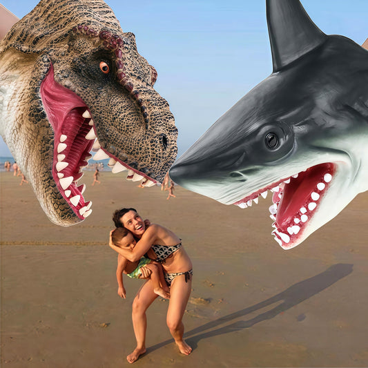 Gemini&Genius shark puppet head ready for storytelling and scenes