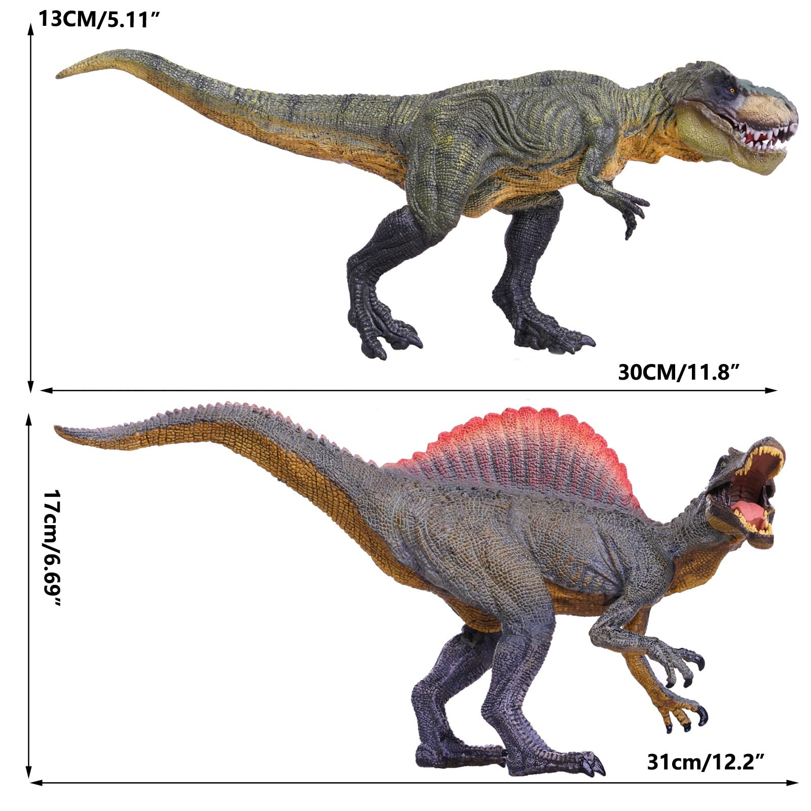 Gemini&Genius Spinosaurus figure in dynamic pose for action storytelling.