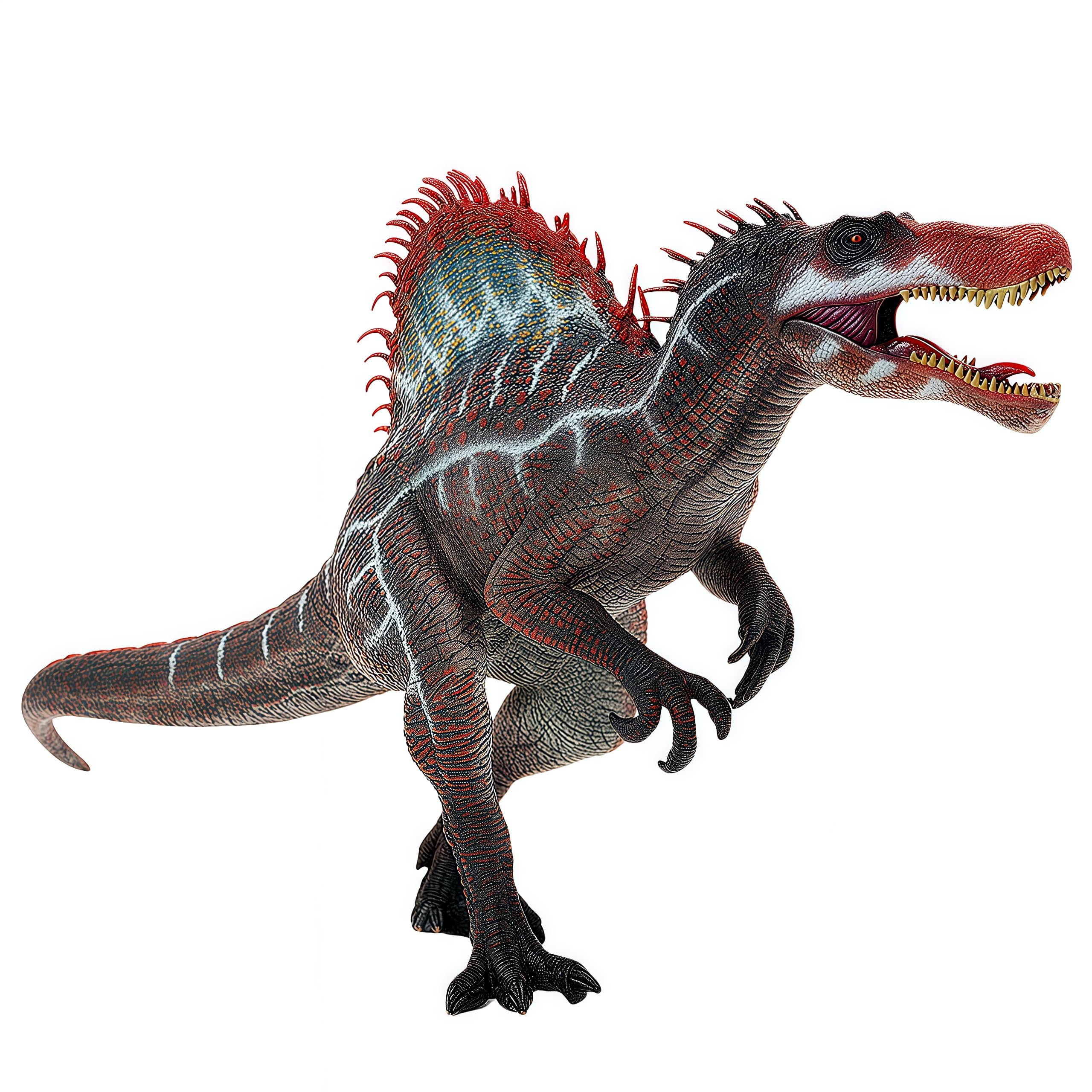Gemini&Genius Spinosaurus movable jaw for dynamic display and play.