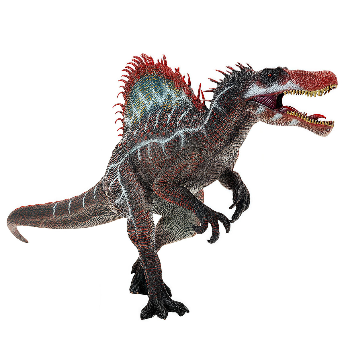 Gemini&Genius Spinosaurus movable jaw for dynamic display and play.