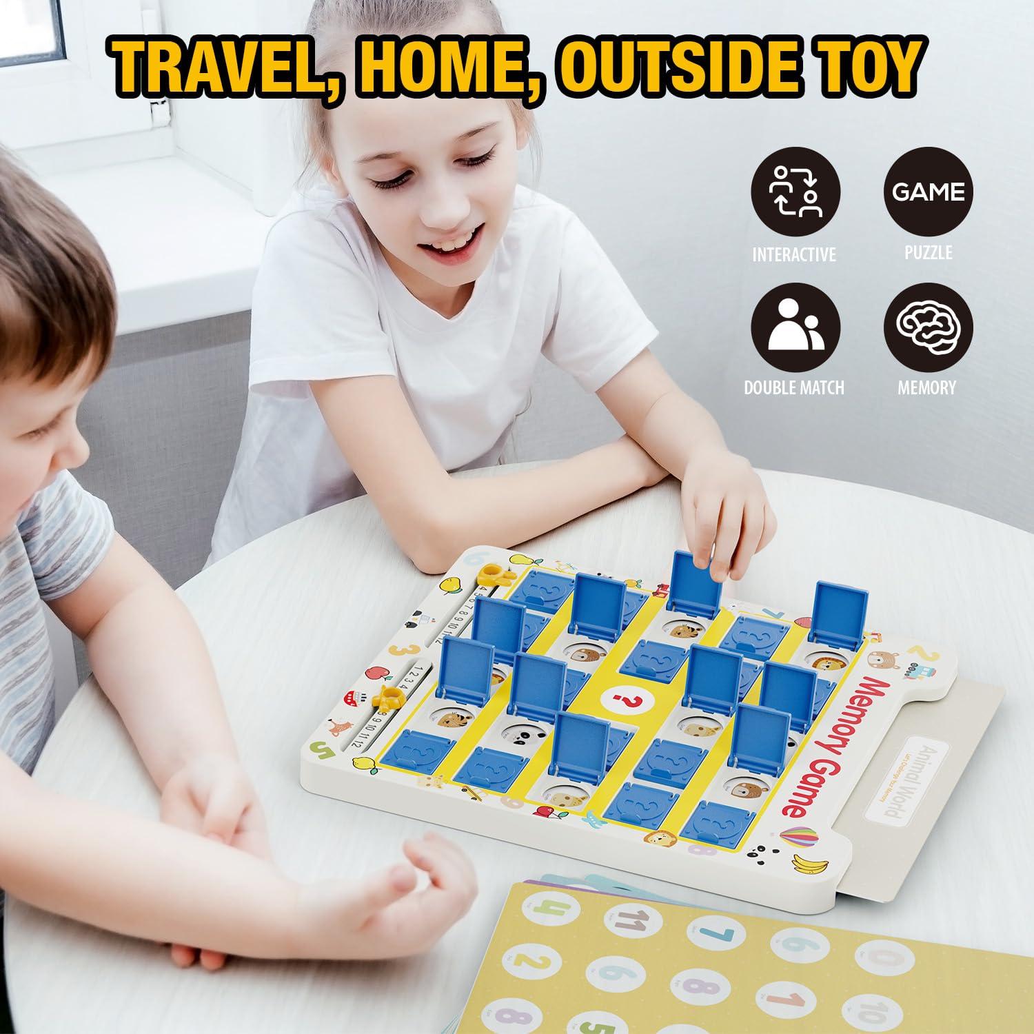 GEMKARRY memory game fruits cards for on-the-go focus