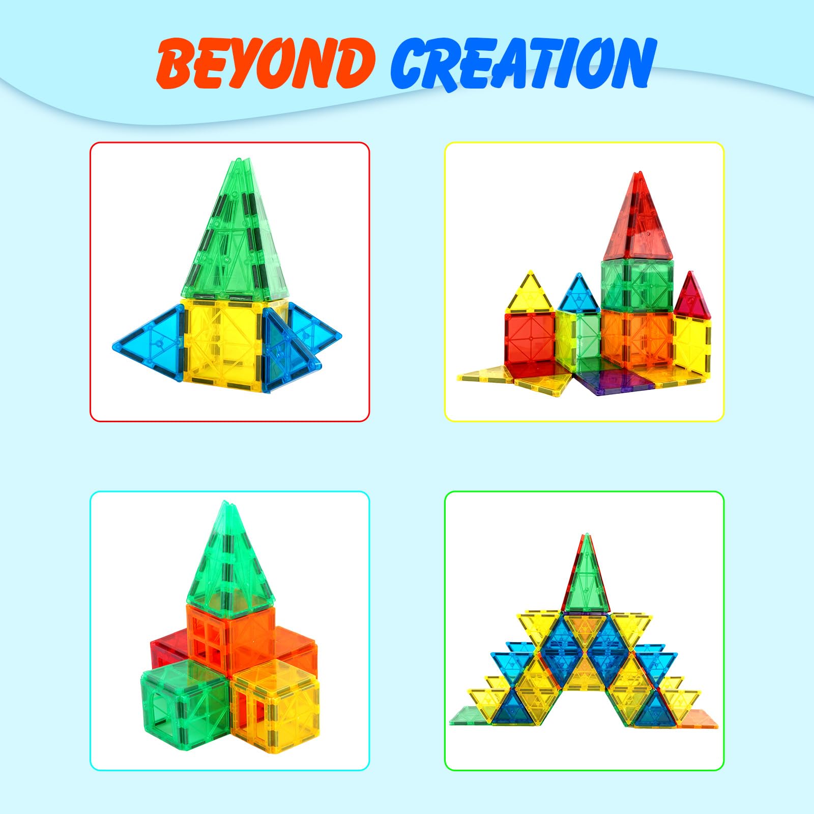 Gemmicc Magnetic Tiles 2D to 3D design enhances spatial reasoning and creativity.