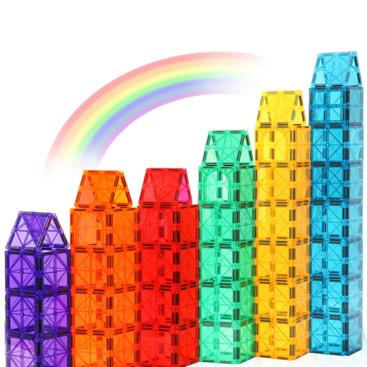 Gemmicc magnetic tiles 72pcs set ready for creative building sessions.