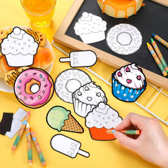 Gemscream ice cream card magnet invites kids to color at home or school.
