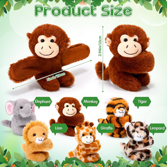 Gemscream cheetah plush slap bracelet for kids' quick accessorizing