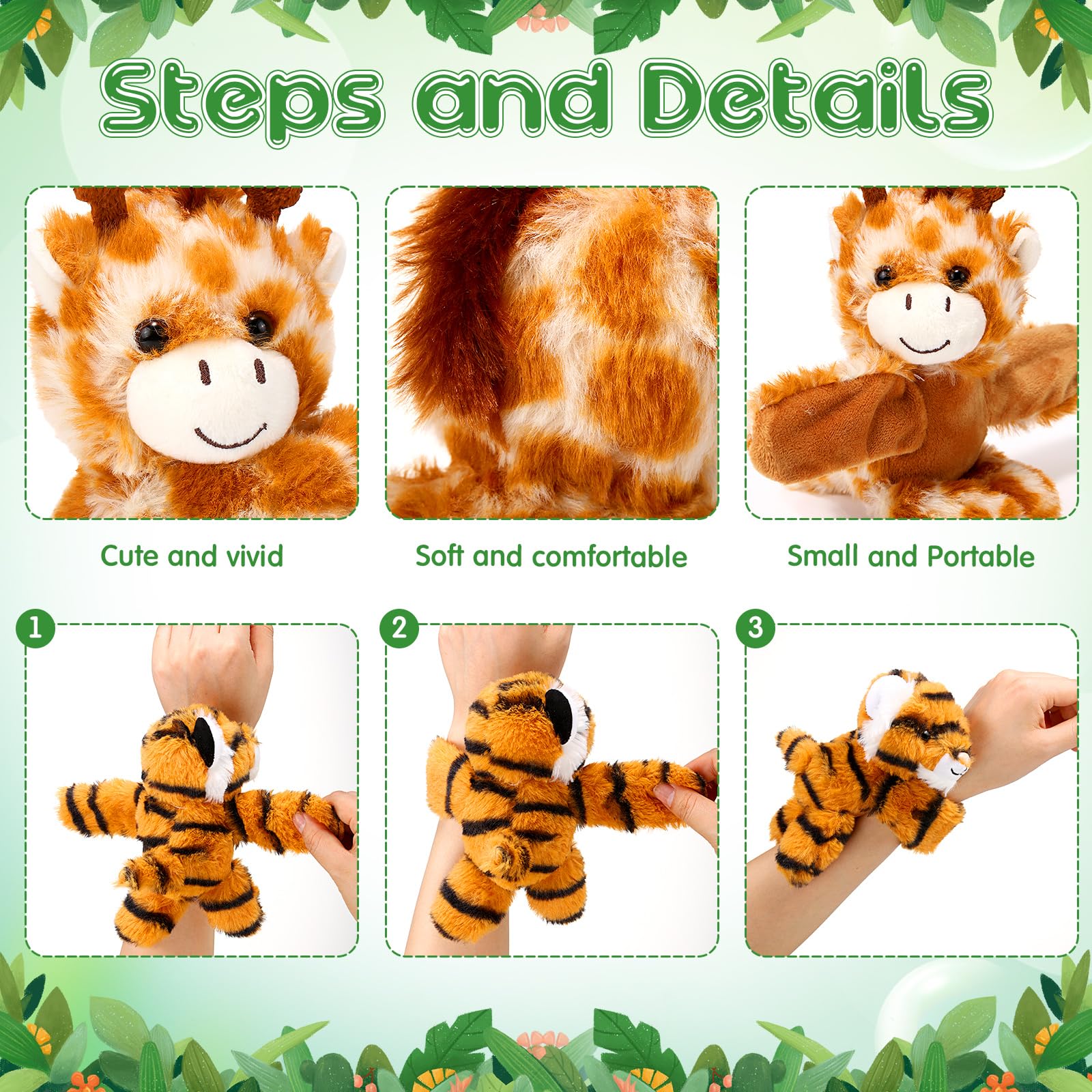 Gemscream tiger plush slap bracelet boosts playful classroom moments