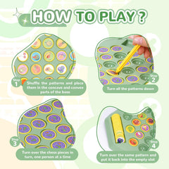Gencokok animal pattern stickers let kids customize pieces during memory play