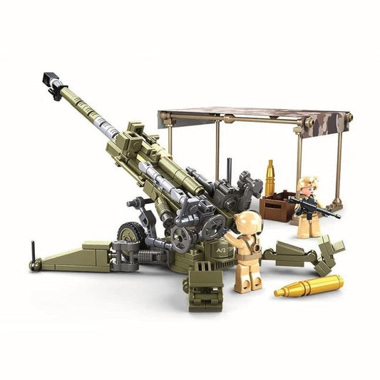 General Jim's US Army 155mm howitzer building set assembly view for detailed display.