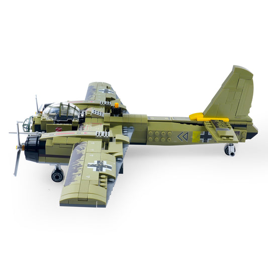 General Jim's JU-88 bomber side view highlights twin-engine design and silhouette.